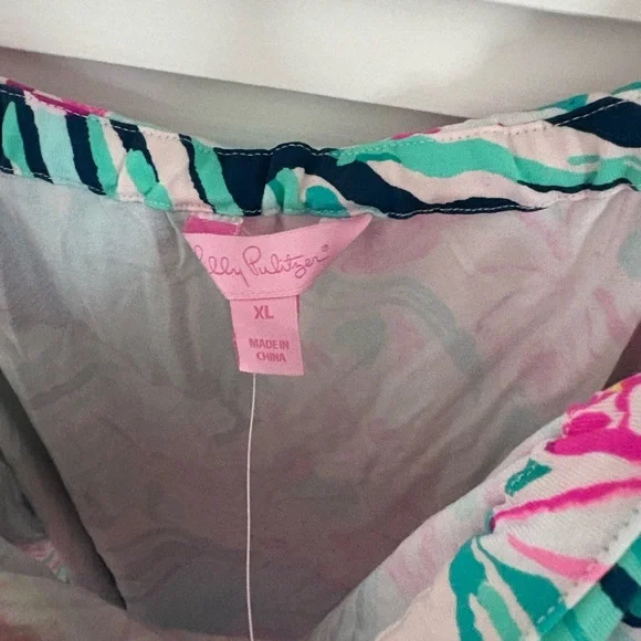 Lilly Pulitzer Pink and Green Floral Dress - Picture 4 of 5